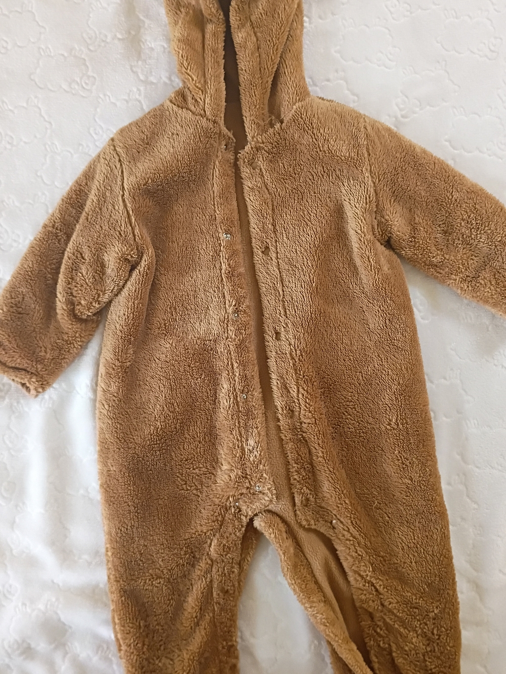 & Other Stories Teddy Fleece Hooded One-Piece in Brown
